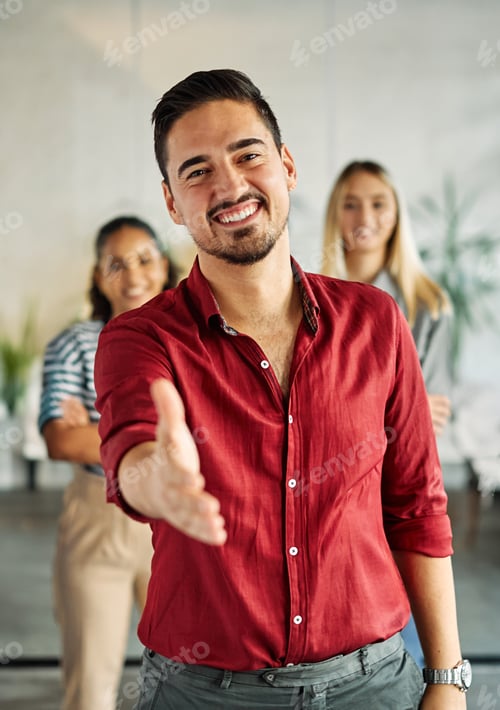 Preview: Young business people having a meeting