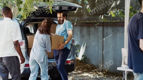 Preview: Less fortunate people receive donations