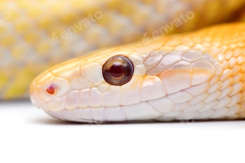 Preview: Rat snake albino isolated on white background