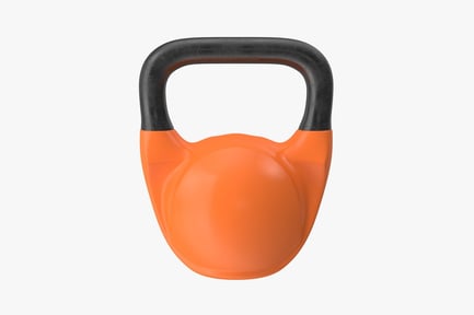 Preview: Orange Kettlebell with Textured Grip