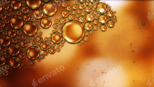Preview: Abstract Colorful Food Oil Drops Bubbles and spheres Flowing on Water Surface