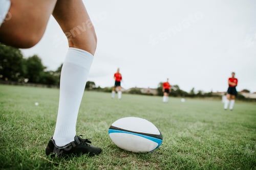 Preview: Female rugby players on the field
