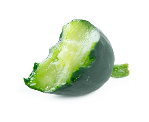 Preview: Fresh Green Cucumber Slice on White Background