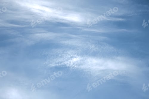 Preview: Clear blue sky with plain white cloud with space for text background