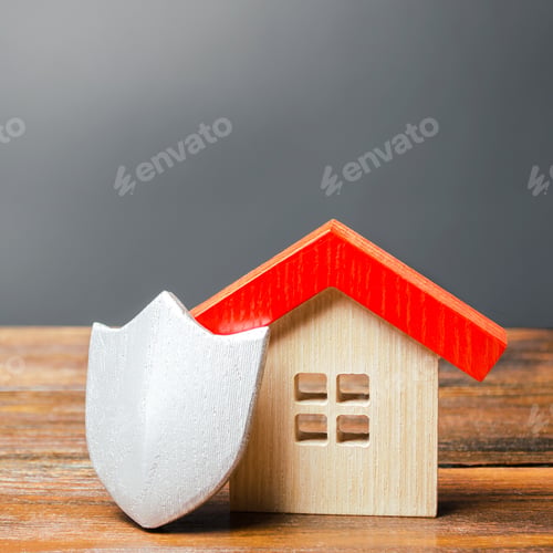 Preview: House figurine and protective shield