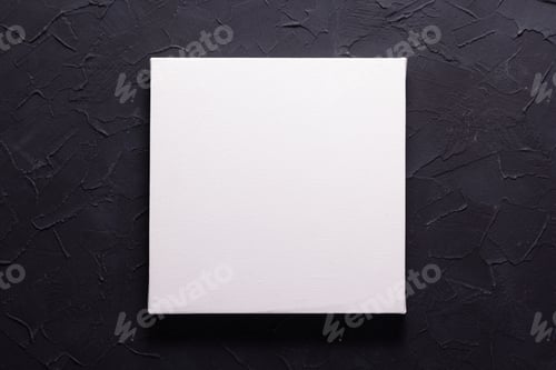 Preview: Empty picture frame at black dark background texture