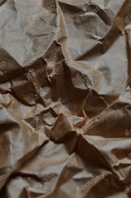 Preview: Background of the crumpled brown paper
