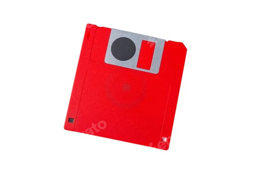 Preview: Storage device from the past showing its bright color and unique shape