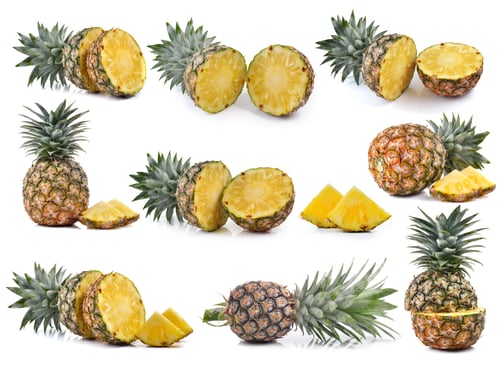Preview: pineapple on white background