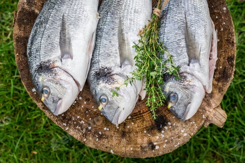 Preview: Seasoning whole sea bream in the summer garden