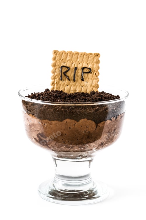 Preview: Spooky halloween chocolate dessert tombstone pudding celebrating dia de los muertos