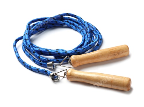 Preview: Jump rope on white background. Sports equipment