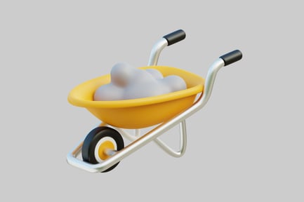 Preview: Cartoon wheelbarrow with contents