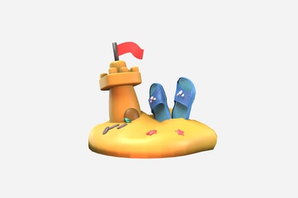 Preview: Slippers 3D illustrations