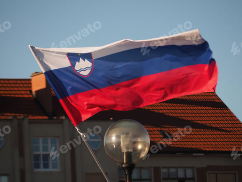 Preview: National flag of Slovenia waving in the wind