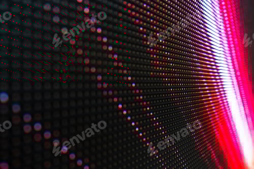 Preview: Abstract Close up Bright colored LED SMD video wall abstract background