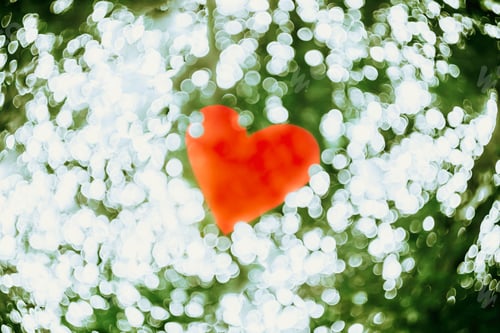 Preview: Shiny Heart Bokeh Light Valentine's Day Background