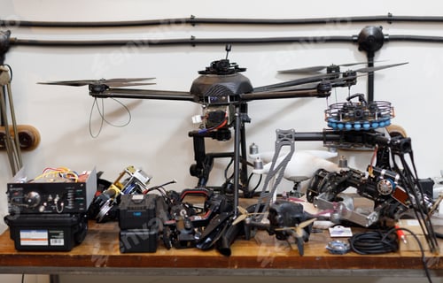 Preview: Workshop and repair production custom quadrocopter drones with parts stuff
