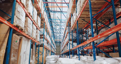 Preview: Warehouse interior, logistics and storage for stock with inventory and shipping business. Factory,