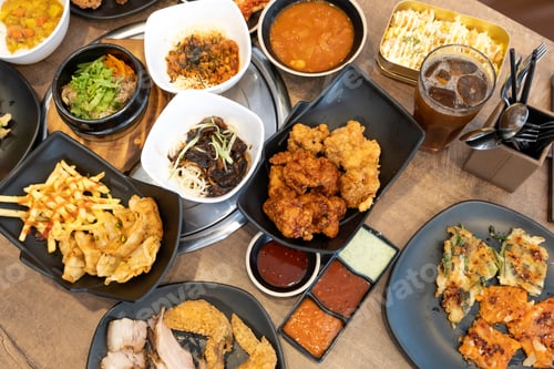 Preview: Various Korean Food On The Table
