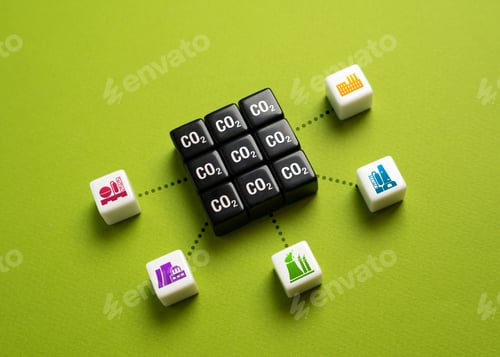 Preview: Total contribution of industry to CO2 emissions.
