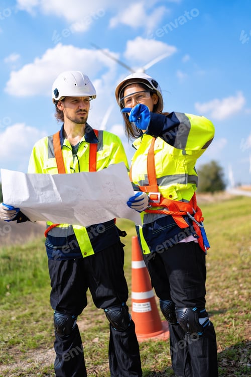 Preview: Wind turbine service engineer plan for inspection and maintenance renewable electricity generator