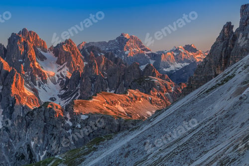 Preview: Mountains under sunset light
