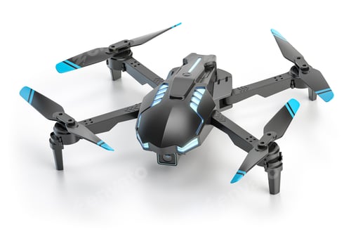 Preview: Quadcopter air drone isolated on white background.
