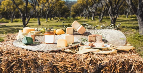 Preview: Assorted honey and cheeses