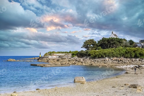 Preview: Roscoff, in Brittany, chapel and lighthouse