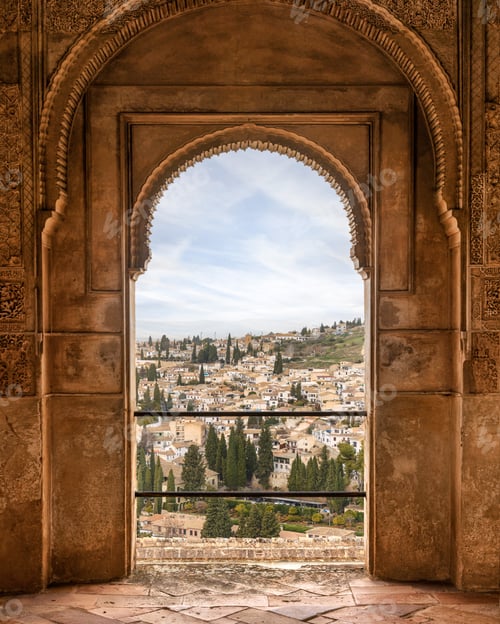 Preview: Scenic view of a beautiful building in Granada, Spain