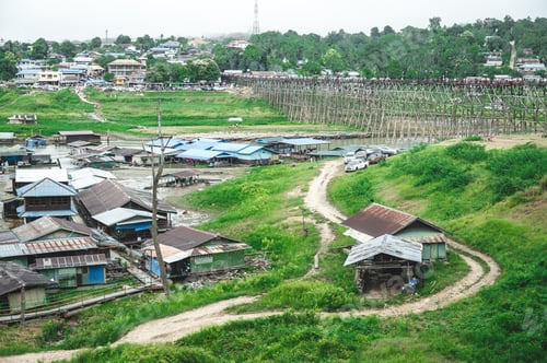 Preview: local site of Thailand, green nature field landscape