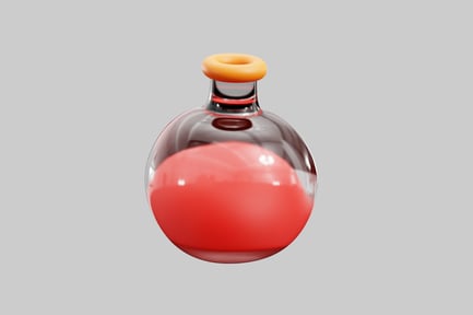 Preview: Round potion bottle with red liquid