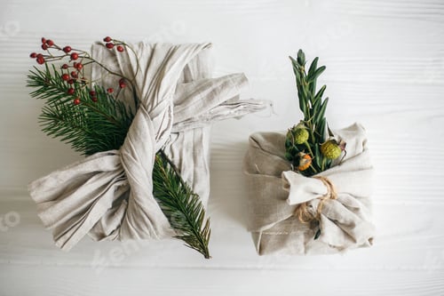 Preview: Zero waste Christmas flat lay