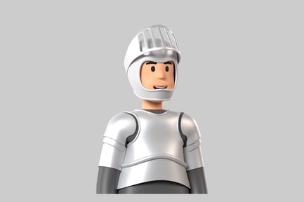 Preview: Cartoon knight character in armor