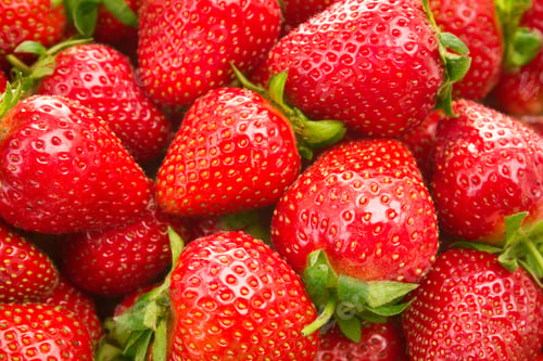 Preview: Strawberries background close-up