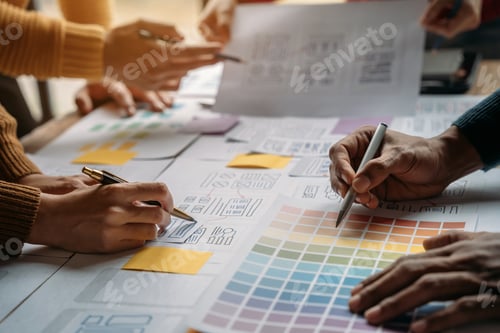 Preview: Business people meeting concept design ideas at office.
