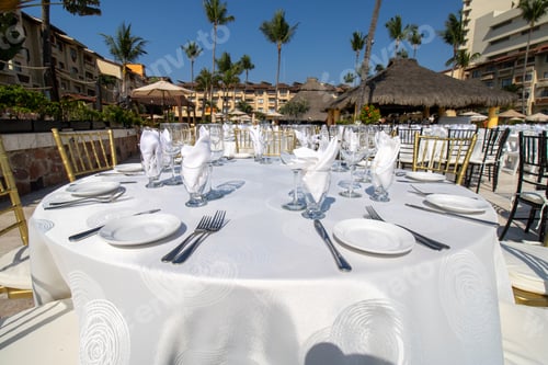 Preview: Wedding Dinner Table Setup For An Amazing Wedding Breakfast Setup Outside By The Ocean On A