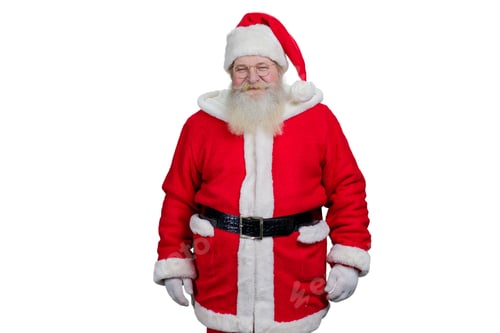 Preview: Smiling Santa Claus on white background