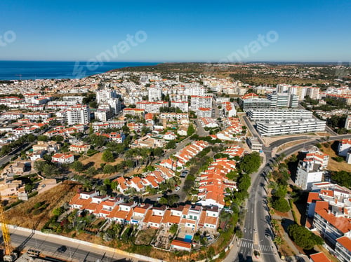 Preview: Urban Lagos view with white houses and apartments
