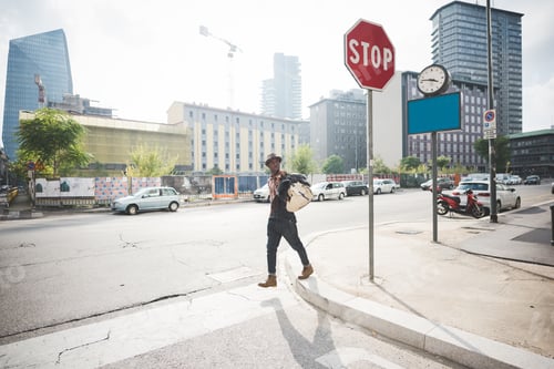 Preview: young black man walking outdoor