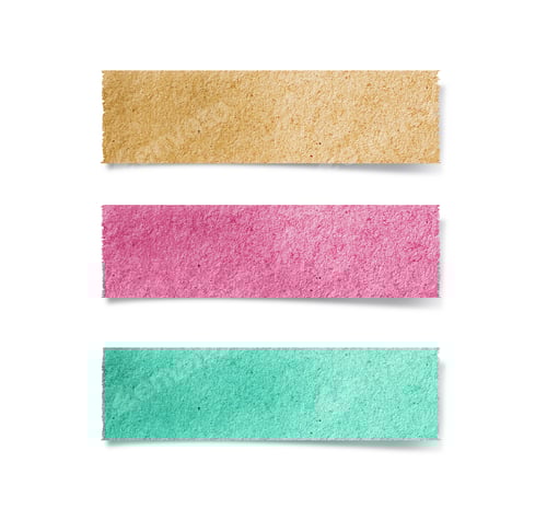 Preview: Colorful Paper Strips on White Background