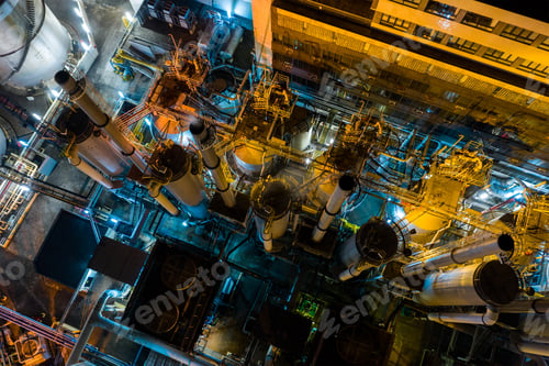 Preview: To Kwa Wan, Hong Kong, 29 November 2018: Gas factory at night