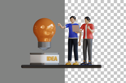 Preview: Business Team Working on Idea 3D Illustration