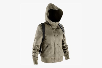 Preview: Hooded Down Jacket with Backpack