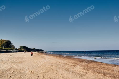 Preview: Beach in Sarbinowo, Poland under the clear blue sky