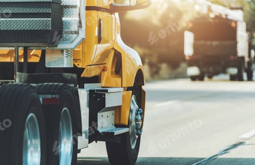 Preview: Semi Truck on a Road to Destination