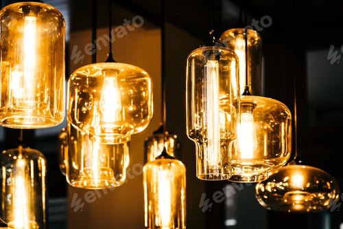 Preview: Beautiful Light lamp bulb decoration interior of room