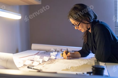 Preview: Woman working in home office