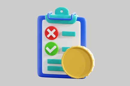 Preview: Financial checklist with coin